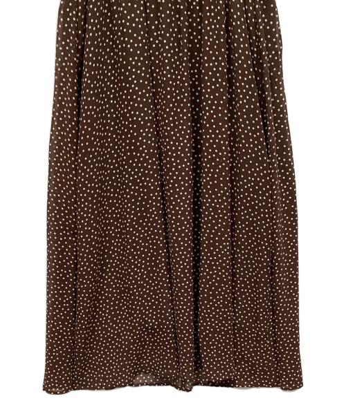 ANAYI（アナイ）ANAYI (アナイ) ミニドットシフォンラッフルワンピース ブラウン サイズ:36の古着・服飾アイテム