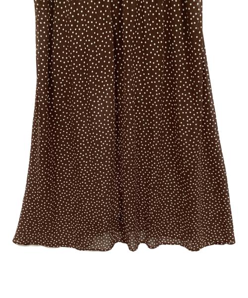 ANAYI（アナイ）ANAYI (アナイ) ミニドットシフォンラッフルワンピース ブラウン サイズ:36の古着・服飾アイテム