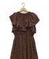 ANAYI (アナイ) ミニドットシフォンラッフルワンピース ブラウン サイズ:36：9000円