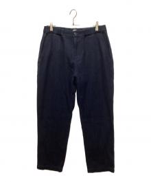 MOMOTARO JEANS（桃太郎ジーンズ）の古着「刺子イージーパンツ」｜ブラック