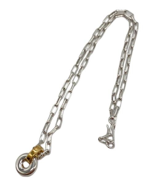 LAURA LOMBARDI（ローラロンバルディ）LAURA LOMBARDI (ローラロンバルディ) TEO TONE PIEGA ネックレス シルバーの古着・服飾アイテム