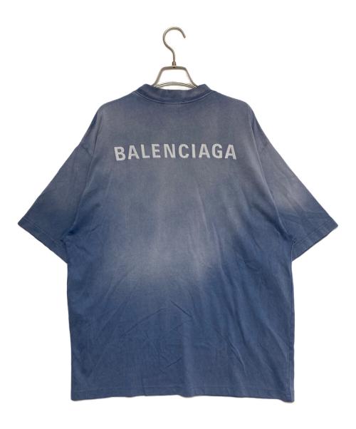 BALENCIAGA（バレンシアガ）BALENCIAGA (バレンシアガ) BACK Tシャツ ブルー サイズ:Mの古着・服飾アイテム