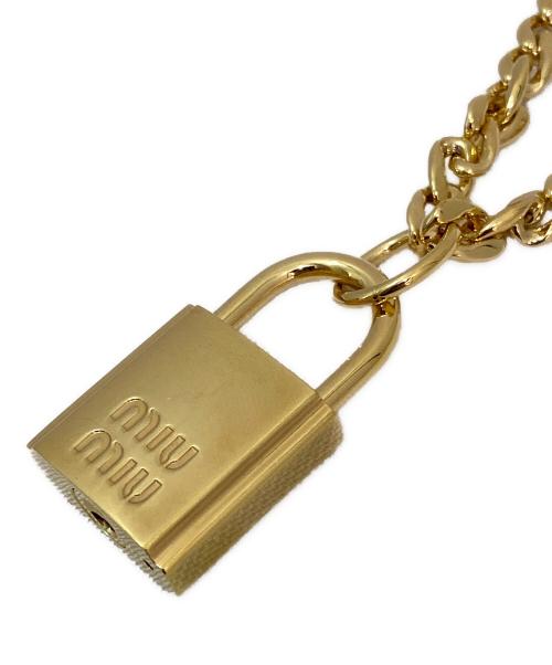 MIU MIU（ミュウミュウ）MIU MIU (ミュウミュウ) メタルキーリング トリック/バッグチャーム ゴールドの古着・服飾アイテム