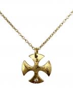 MIZUKIミズキ）の古着「1Pダイヤクロスネックレス」