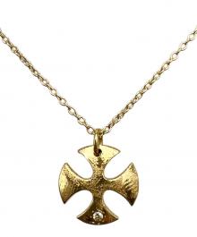 MIZUKI（ミズキ）の古着「1Pダイヤクロスネックレス」