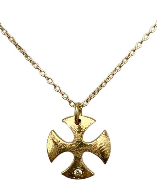 MIZUKI（ミズキ）MIZUKI (ミズキ) 1Pダイヤクロスネックレスの古着・服飾アイテム