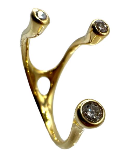 hirotaka（ヒロタカ）hirotaka (ヒロタカ) DROSERA ダイヤモンド ピンキー カフ リング サイズ:#2の古着・服飾アイテム