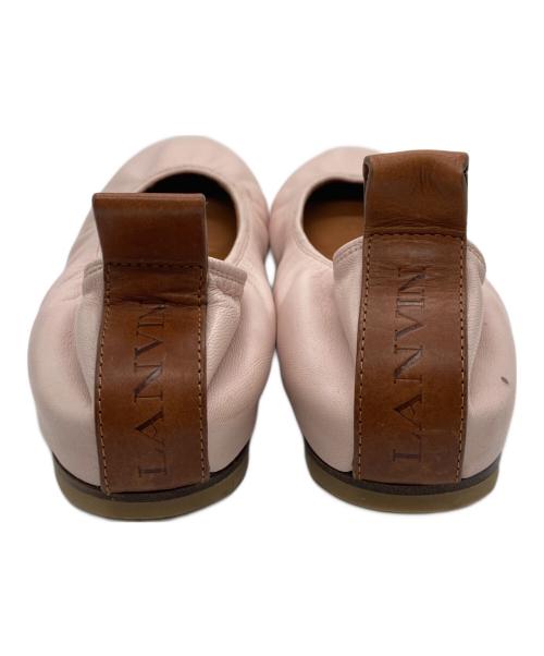 LANVIN（ランバン）LANVIN (ランバン) レザーフラットシューズ ピンク サイズ:36の古着・服飾アイテム