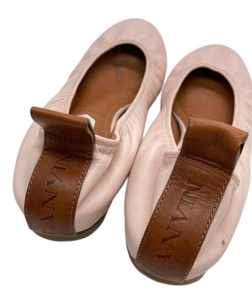 LANVIN（ランバン）LANVIN (ランバン) レザーフラットシューズ ピンク サイズ:36の古着・服飾アイテム