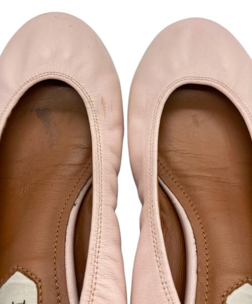 LANVIN（ランバン）LANVIN (ランバン) レザーフラットシューズ ピンク サイズ:36の古着・服飾アイテム