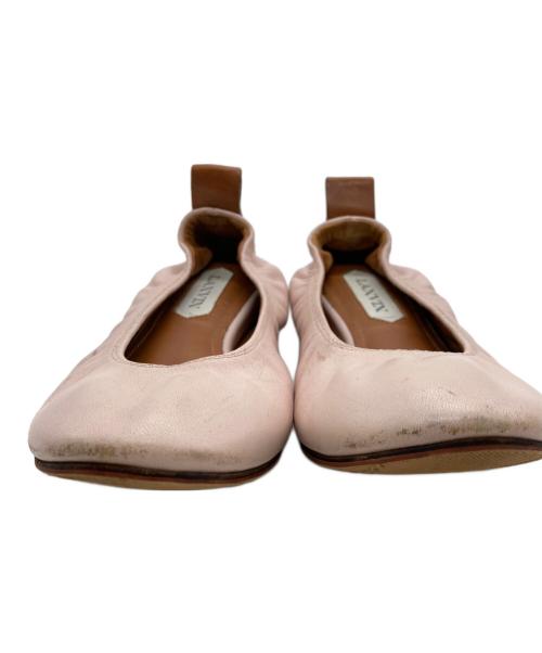 LANVIN（ランバン）LANVIN (ランバン) レザーフラットシューズ ピンク サイズ:36の古着・服飾アイテム