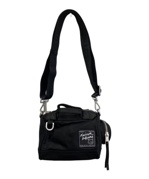 maison kitsune（メゾンキツネ）MAISON KITSUNE (メゾンキツネ) ミニダッフルバッグ ブラックの古着・服飾アイテム