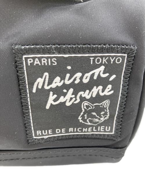 maison kitsune（メゾンキツネ）MAISON KITSUNE (メゾンキツネ) ミニダッフルバッグ ブラックの古着・服飾アイテム