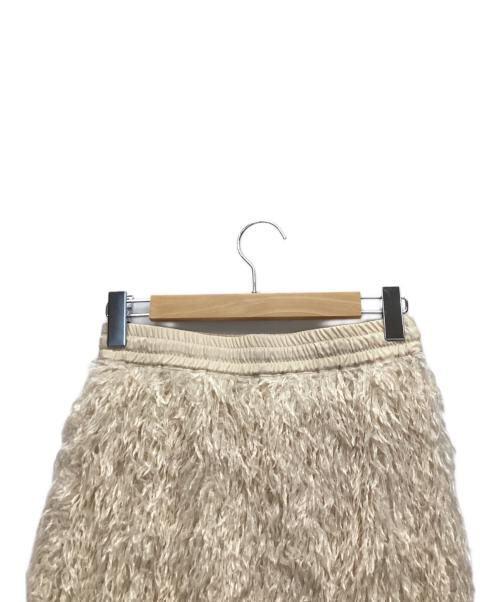 ATTISESSION（アティセッション）ATTISESSION (アティセッション) フェイクフェザー ミニスカート ベージュ サイズ:表記なしの古着・服飾アイテム