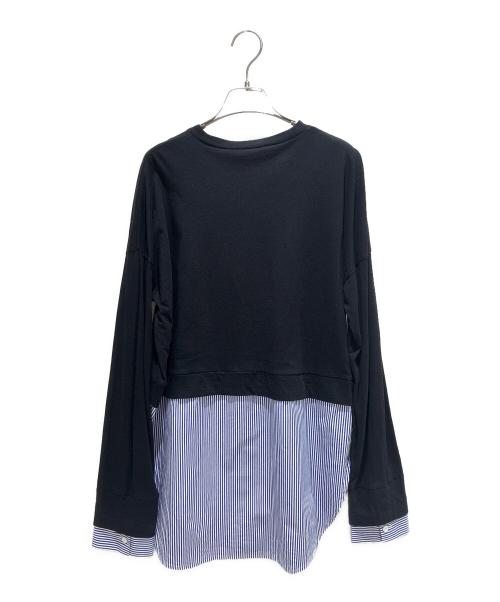 ENFOLD（エンフォルド）ENFOLD (エンフォルド) SHIRT LAYERED LONG-SLEEVES T-SHIRT ネイビー サイズ:38の古着・服飾アイテム