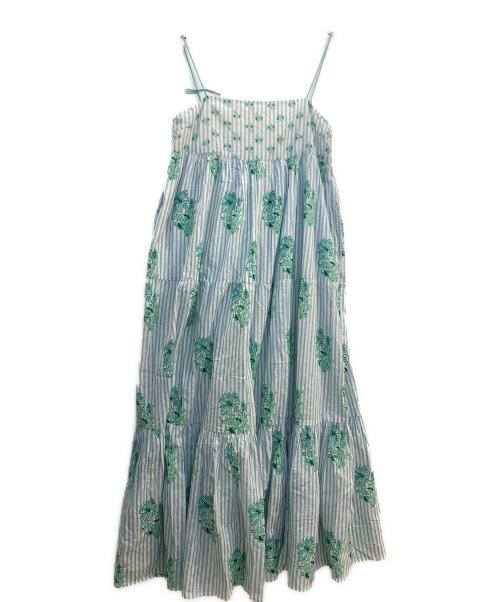 ne quittez pas（ヌキテパ）ne quittez pas (ヌキテパ) リリィプリントキャミソールドレス ブルー サイズ:表示なしの古着・服飾アイテム