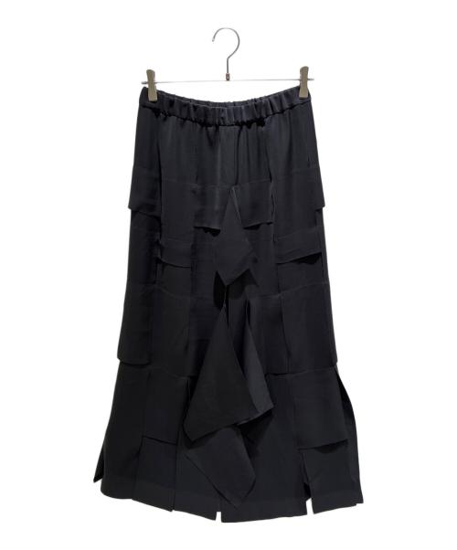 ENFOLD（エンフォルド）ENFOLD (エンフォルド) WEAVE DRAPE SKIRT ダークグレー サイズ:38の古着・服飾アイテム