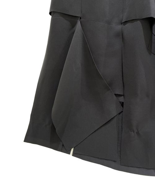 ENFOLD（エンフォルド）ENFOLD (エンフォルド) WEAVE DRAPE SKIRT ダークグレー サイズ:38の古着・服飾アイテム