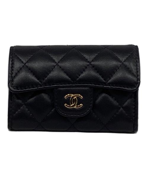 CHANEL（シャネル）CHANEL (シャネル) マトラッセ　カードケース ブラックの古着・服飾アイテム