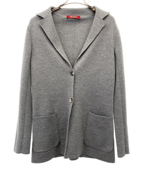 Max Mara Studio（マックスマーラ ストゥディオ）Max Mara Studio (マックスマーラ ストゥディオ) ニットジャケット グレ サイズ:Mの古着・服飾アイテム