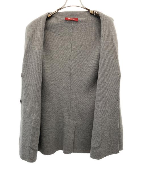 Max Mara Studio（マックスマーラ ストゥディオ）Max Mara Studio (マックスマーラ ストゥディオ) ニットジャケット グレ サイズ:Mの古着・服飾アイテム