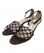 NEBULONIEネブローニ）の古着「メッシュアンクルストラップサンダル」｜ブラウン