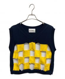 NOMA t.d.×RAY BEAMS（ノーマティーディー×レイ ビームス）の古着「NOMA t.d.×RAY BEAMS チェッカーベスト」｜ネイビー