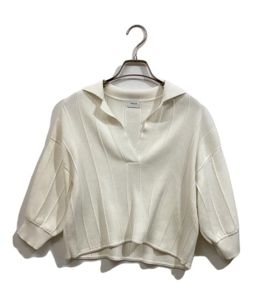 MANOF（マノフ）MANOF (マノフ) KNIT POLO TOPS ホワイト サイズ:	SIZE Freeの古着・服飾アイテム