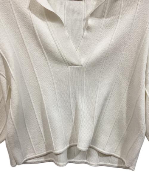 MANOF（マノフ）MANOF (マノフ) KNIT POLO TOPS ホワイト サイズ:	SIZE Freeの古着・服飾アイテム