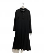 CELFORDセルフォード）の古着「金ボタンシャーリングカットソーワンピース」｜ブラック
