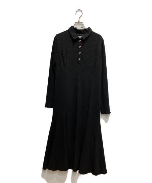 CELFORD（セルフォード）CELFORD (セルフォード) 金ボタンシャーリングカットソーワンピース ブラック サイズ:38 未使用品の古着・服飾アイテム