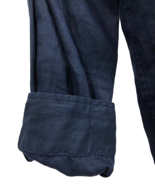 POLO RALPH LAUREN（ポロ・ラルフローレン）POLO RALPH LAUREN (ポロ・ラルフローレン) リネンボタンダウンシャツ ネイビー サイズ:Lの古着・服飾アイテム