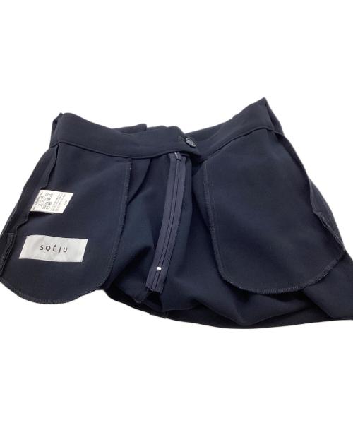 SOEJU（ソージュ）SOEJU (ソージュ) タックパンツ ネイビー サイズ:Mの古着・服飾アイテム
