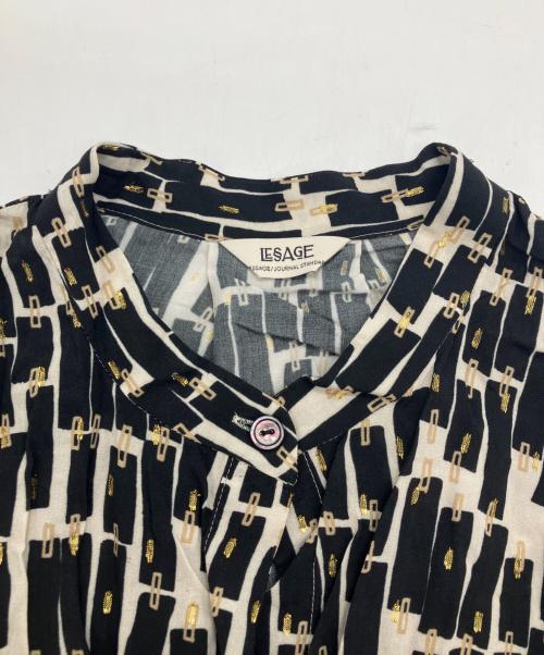 journal standard L'essage（ジャーナルスタンダード レサージュ）journal standard L'essage (ジャーナルスタンダード レサージュ) DEVEAUX モノトーンシャツ ブラック サイズ:FREEの古着・服飾アイテム