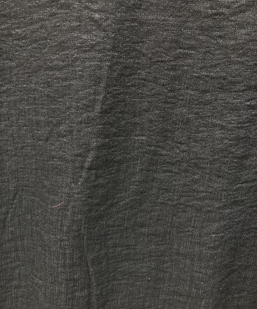 Noble（ノーブル）Noble (ノーブル) ファジーリネンラッフルブラウス ブラック サイズ:Freeの古着・服飾アイテム