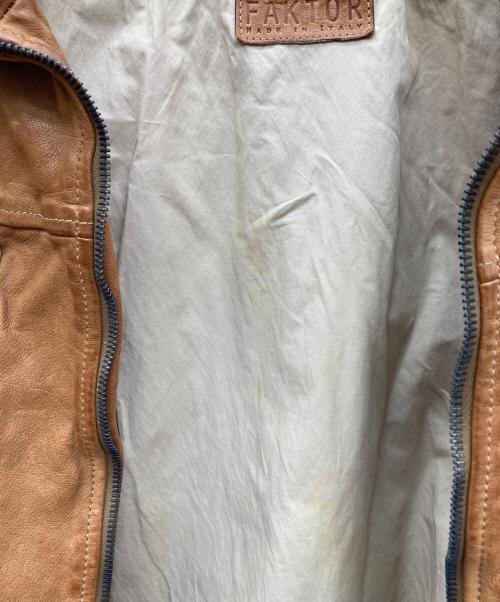 FAKTOR（ファクター）FAKTOR (ファクター) レザージャケット ブラウン サイズ:Mの古着・服飾アイテム