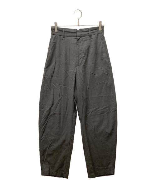 LOEFF（ロエフ）LOEFF (ロエフ) ウールトロドレープボンタントラウザーパンツ グレーの古着・服飾アイテム