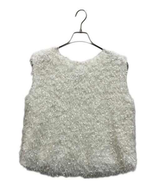 CADUNE（カデュネ）CADUNE (カデュネ) ふわふわトップス ホワイト サイズ:38の古着・服飾アイテム