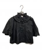 EFFE BEAMSエッフェ ビームス）の古着「タックカラーブラウス」｜ブラック