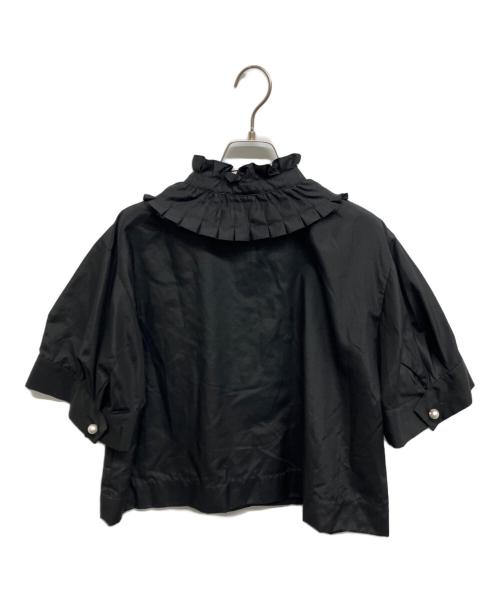 EFFE BEAMS（エッフェ ビームス）EFFE BEAMS (エッフェ ビームス) タックカラーブラウス ブラック サイズ:38の古着・服飾アイテム