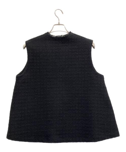 BALLSEY（ボールジィ）BALLSEY (ボールジィ) ソフトシャイニーブークレー Aラインプルオーバー ブラック サイズ:Sの古着・服飾アイテム