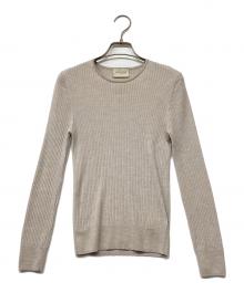 UNITED ARROWS（ユナイテッドアローズ）の古着「リブ クルーネック ニット」｜ベージュ