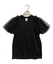 noir kei ninomiya（ノワール ケイ ニノミヤ）の古着「パフスリーブカットソー」｜ブラック