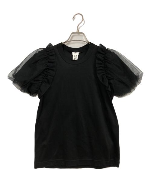 noir kei ninomiya（ノワール ケイ ニノミヤ）noir kei ninomiya (ノワール ケイ ニノミヤ) パフスリーブカットソー ブラック サイズ:Mの古着・服飾アイテム