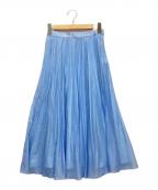 ANAYIアナイ）の古着「スパンオーガンジープリーツ スカート」｜ライトブルー