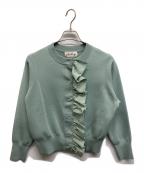 l’heritage martiniqueレリタージュ マルティニーク）の古着「タフタフリルカーディガン」｜グリーン