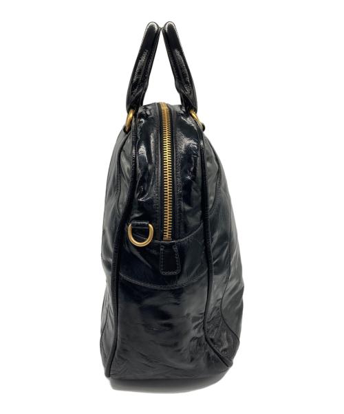 MIU MIU（ミュウミュウ）MIU MIU (ミュウミュウ) 2WAYエナメルバッグ ブラックの古着・服飾アイテム