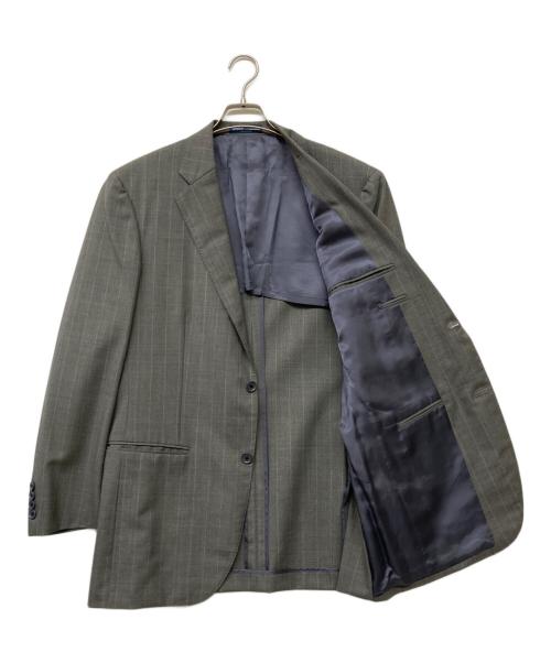 POLO RALPH LAUREN（ポロ・ラルフローレン）POLO RALPH LAUREN (ポロ・ラルフローレン) 3Bストライプシングルブレストウールジャケット グレー サイズ:-の古着・服飾アイテム