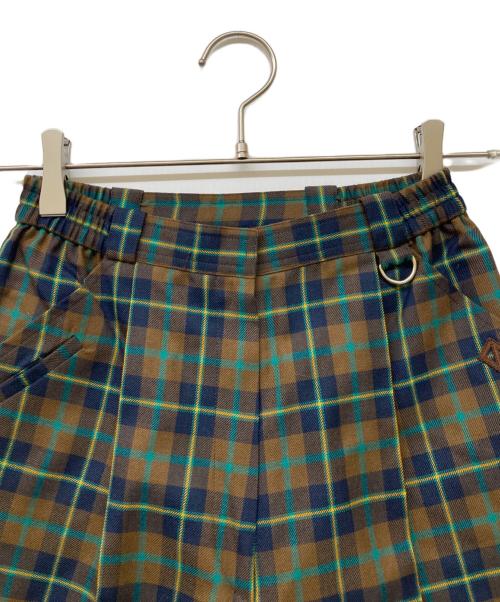 Christian Dior Sports（クリスチャン ディオールスポーツ）Christian Dior Sports (クリスチャン ディオールスポーツ) ヴィンテージウールブレンドチェックタックショートパンツ ブラウン サイズ:Mの古着・服飾アイテム