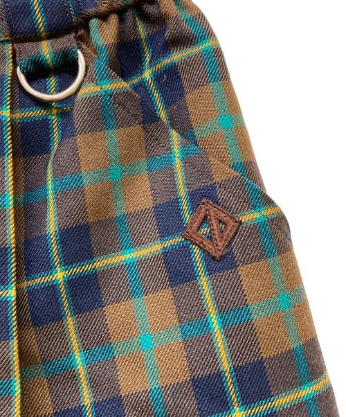 Christian Dior Sports（クリスチャン ディオールスポーツ）Christian Dior Sports (クリスチャン ディオールスポーツ) ヴィンテージウールブレンドチェックタックショートパンツ ブラウン サイズ:Mの古着・服飾アイテム